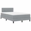 vidaXL Lit &agrave; ressorts avec matelas Gris clair 120 x 190 cm tissu