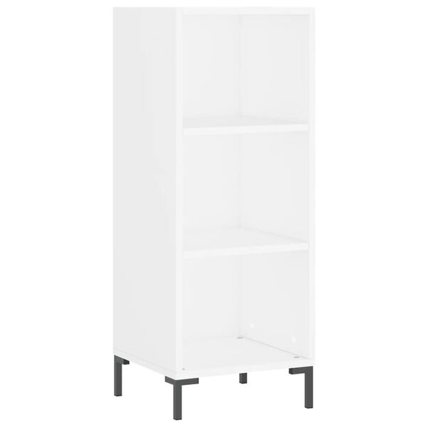 vidaXL Buffet haut Blanc 34,5x32,5x180 cm Bois d'ing&eacute;nierie