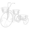 vidaXL Support de plantes sous forme de v&eacute;lo Style vintage M&eacute;tal