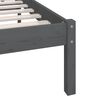 vidaXL Cadre de lit sans matelas gris bois massif 100x200 cm