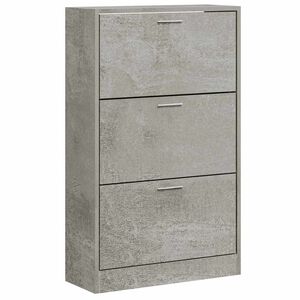 vidaXL Armoire &agrave; chaussures Gris b&eacute;ton 63x24x103 cm Bois d'ing&eacute;nierie