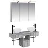 vidaXL Ensemble d'armoire de salle de bain 4 pc Sonoma gris