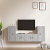 vidaXL Ensemble de meubles TV 4 pcs Sonoma gris Bois d'ing&eacute;nierie