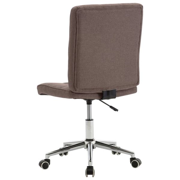 vidaXL Chaise de salle &agrave; manger Taupe Tissu