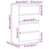 vidaXL Buffet Blanc 60x35x98,5 cm Bois d'ing&eacute;nierie