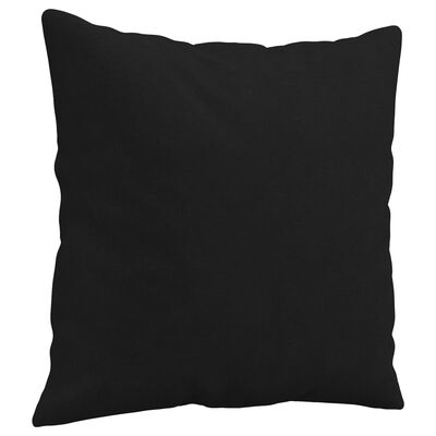 vidaXL Coussins décoratifs lot de 2 Noir 40x40 cm Tissu microfibre