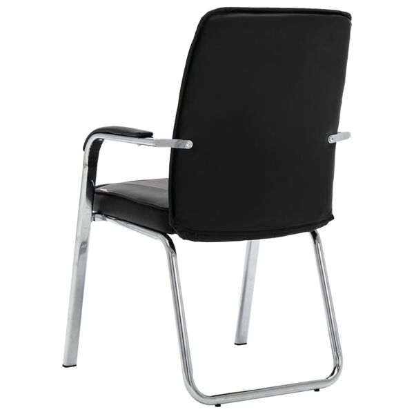 vidaXL Chaise de bureau Noir Similicuir