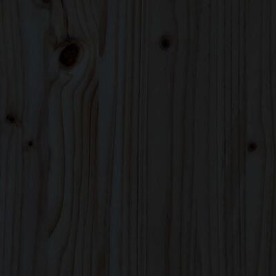 vidaXL Lit pour personne âgée noir 100x200 cm bois massif de pin