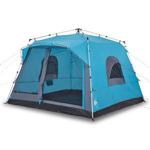 vidaXL Tente familiale cabine 7 personnes bleu d&eacute;gagement rapide