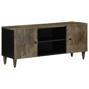 vidaXL Meuble TV gris clair 105x33,5x46 cm bois massif de manguier