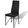 vidaXL Ensemble de table pour salle &agrave; manger cinq pi&egrave;ces noir