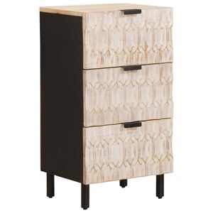 vidaXL Buffet avec tiroir Finition Lavage Blanc 40 x 33 x 75 cm