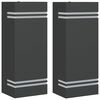 vidaXL Appliques murales d'ext&eacute;rieur 2 pcs noir acier inoxydable