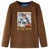 vidaXL T-shirt enfant &agrave; manches longues m&eacute;lange cognac 116