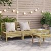 vidaXL Canap&eacute; de jardin 3 places bois de pin impr&eacute;gn&eacute;