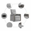vidaXL Fauteuil inclinable &eacute;lectrique gris nuage tissu