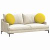 vidaXL Coussins de si&egrave;ge 2 pcs Jaune clair &Oslash;50 x 19 cm tissu
