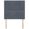 vidaXL T&ecirc;te de lit avec t&ecirc;te de lit Gris fonc&eacute; 90 cm Cuir synth&eacute;tique