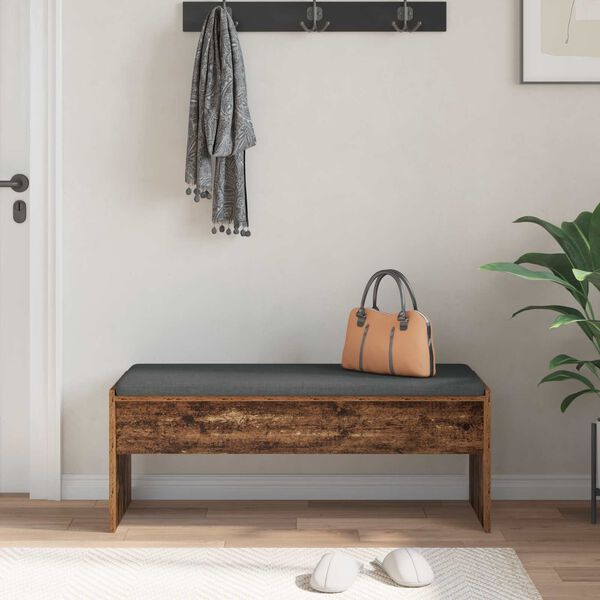 vidaXL Banc d'entr&eacute;e avec coussin Bois ancien 103 x 38 x 40 cm