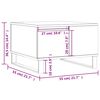 vidaXL Table basse blanc 55x55x36,5 cm bois d'ing&eacute;nierie