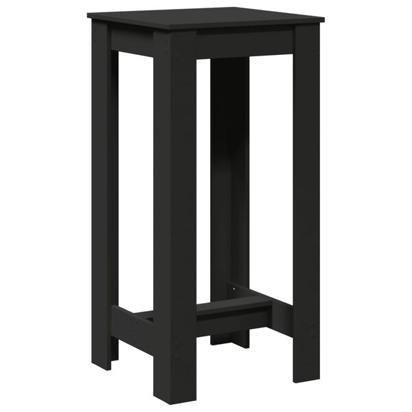 vidaXL Table de bar noir 51x50x103,5 cm bois d'ing&eacute;nierie