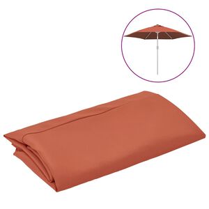 vidaXL Tissu de remplacement de parasol d'ext&eacute;rieur Terre cuite 300 cm