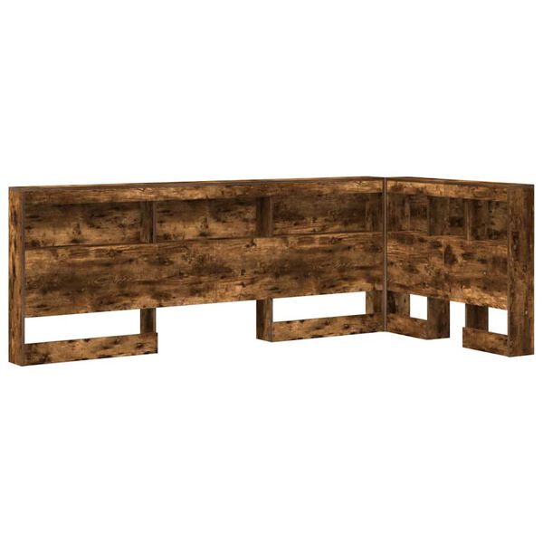 vidaXL T&ecirc;te de lit de rangement Ch&ecirc;ne fum&eacute; 100 cm Bois d'ing&eacute;nierie