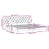 vidaXL Cadre de lit sans matelas bleu 200x200 cm tissu