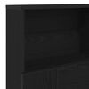 vidaXL Cabinet de T&ecirc;te de Lit Ch&ecirc;ne noir 200 x 19 x 103,5 cm