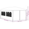 vidaXL Tente de r&eacute;ception 3 x 6 m Blanc