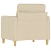 vidaXL Fauteuil Cr&egrave;me 60 cm Tissu