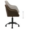vidaXL Chaises pivotantes &agrave; manger lot de 4 marron fonc&eacute; tissu