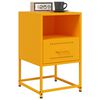 vidaXL Table de chevet jaune moutarde 36x39x60,5 cm acier