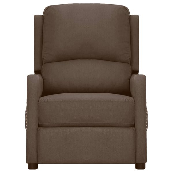 vidaXL Fauteuil de massage Taupe Tissu