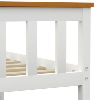 vidaXL Cadre de lit sans matelas blanc bois de pin massif 120x200 cm