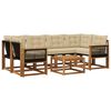 vidaXL Ensemble de canap&eacute;s d'ext&eacute;rieur 7 pcs Naturel et Beige