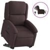 vidaXL Fauteuil inclinable &eacute;lectrique marron fonc&eacute; tissu