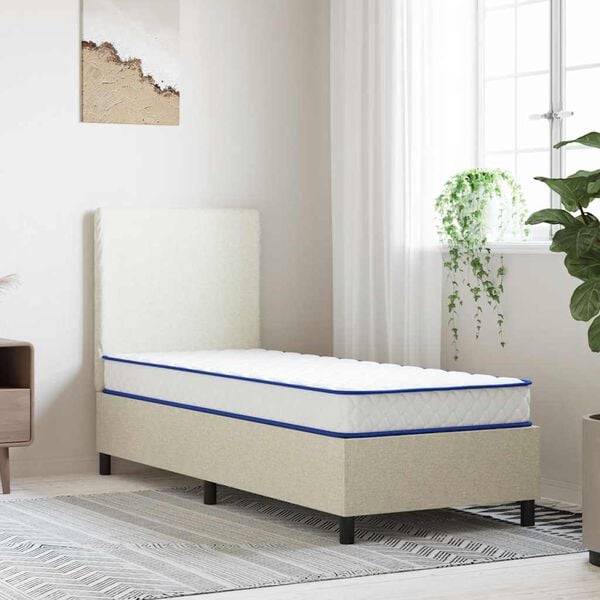 vidaXL Matelas en mousse &agrave; m&eacute;moire de forme blanc 80x200x17 cm doux