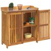 vidaXL Armoire de jardin Naturel 93 x 41,5 x 98cm Bois d'Acacia Massif