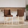 vidaXL Chaises de bar lot de 2 bois massif d'h&eacute;v&eacute;a et tissu
