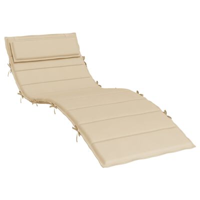 vidaXL Coussin de chaise longue beige 180x60x3 cm tissu oxford