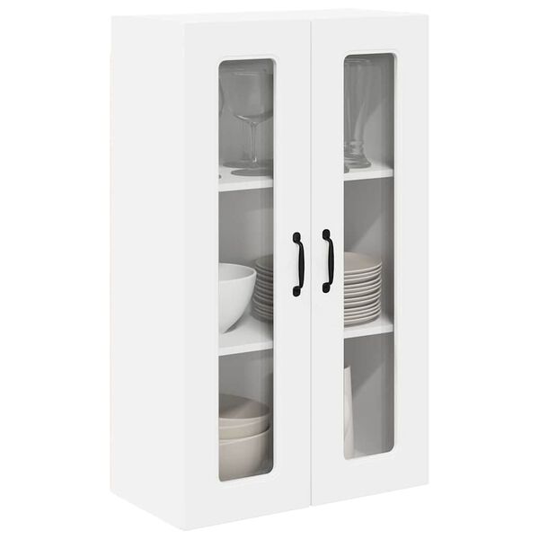 vidaXL Meuble mural de cuisine avec étagère Blanc 60 x 31 x 100 cm