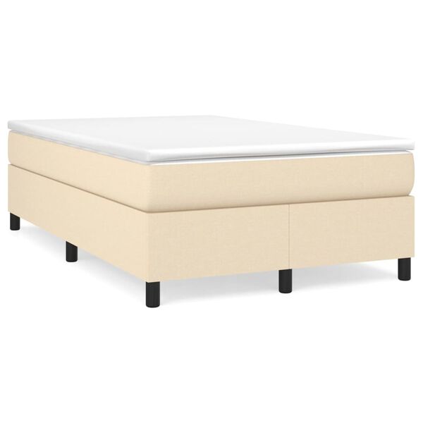 vidaXL Cadre de lit cr&egrave;me 120x200 cm tissu