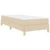 vidaXL Lit &agrave; ressorts avec matelas Cr&egrave;me 100 x 200 cm tissu