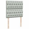 vidaXL Sommier &agrave; lattes de lit et matelas Gris clair 90x190 cm Velours