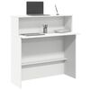 vidaXL Bureau de r&eacute;ception Blanc 100x50x103,5 cm Bois d'ing&eacute;nierie