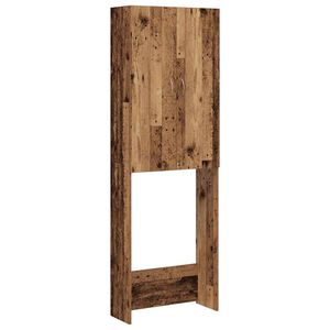 vidaXL Meuble pour machine &agrave; laver vieux bois 64x25,5x190 cm