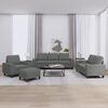 vidaXL Ensemble de canap&eacute;s 4 pcs gris fonc&eacute; tissu