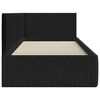 vidaXL Cadre de lit d'angle Noir 90 cm x 200 cm Velours