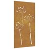 vidaXL D&eacute;coration murale jardin 105x55 cm acier corten design de fleur